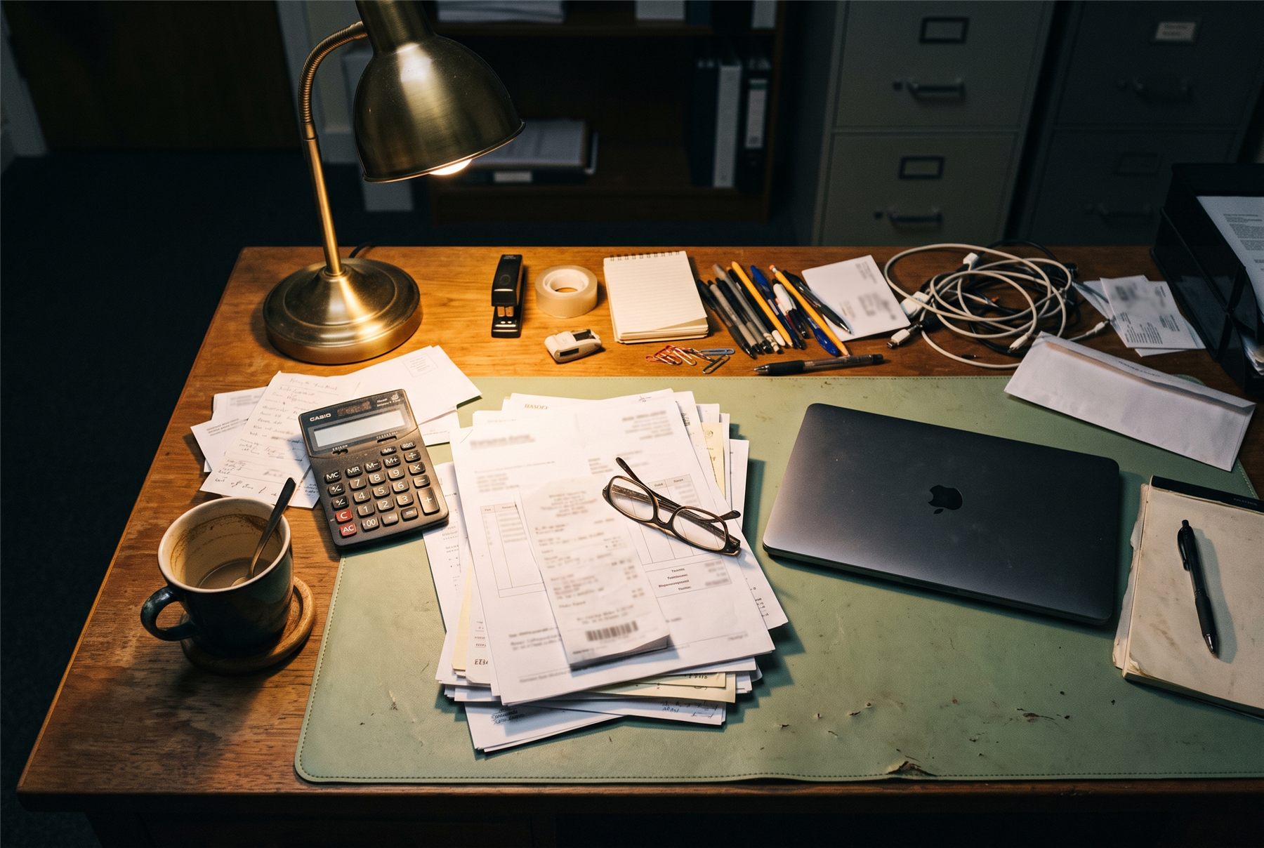 An invoice breaking apart into neatly aligned data fields that lift off the page.
